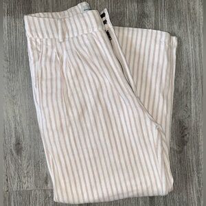 Abercrombie & Fitch Tan Stripe Linen Pants & Top
